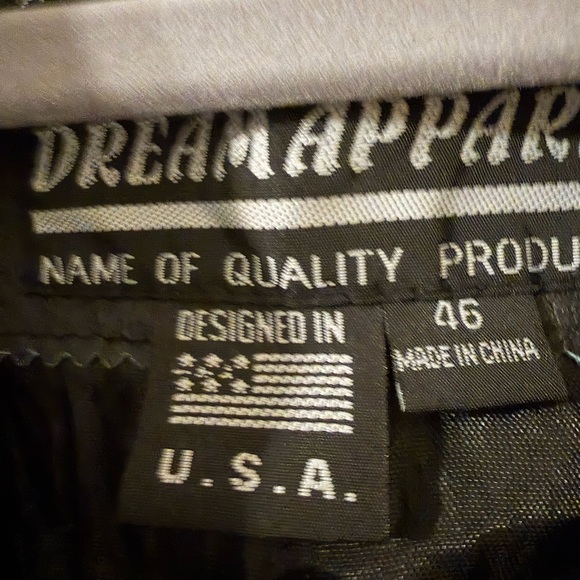 USA Bikers Dream Apparel Black Leather Harley Davidson Patch Biker Vest Size 46 - Picture 6 of 10